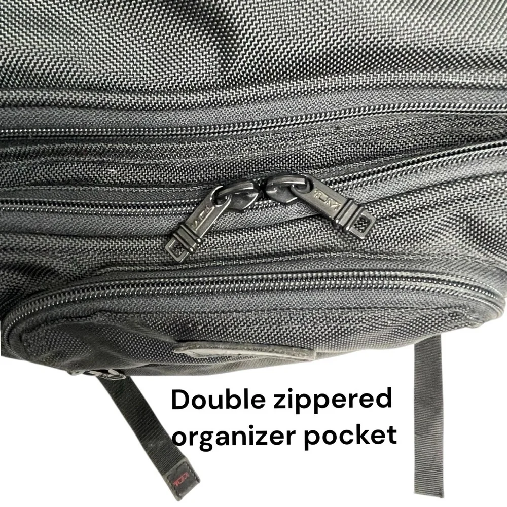TUMI Alpha Brief Pack Backpack Laptop Tablet Black Nylon Bag 26186D4